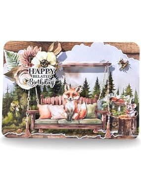 Handmade Belated Birthday Greeting Card